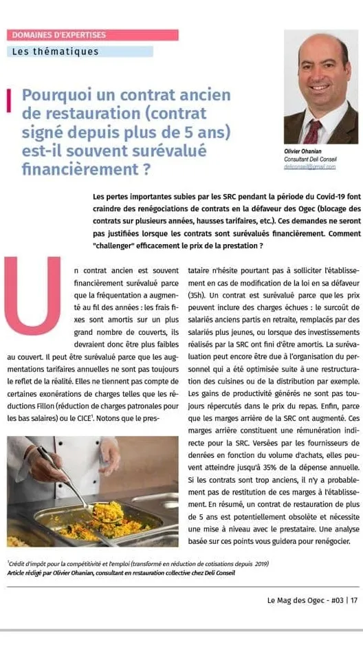 Article presse restauration collective